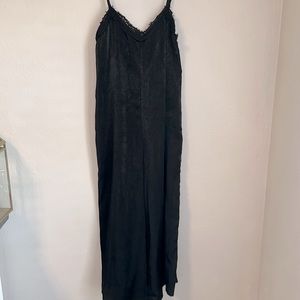 black satin lace jumpsuit
